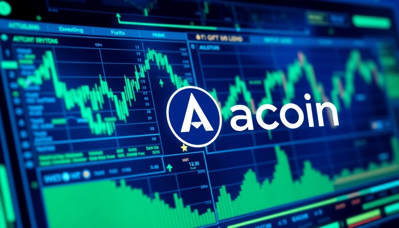 Modern aicoin analytics dashboard displaying real-time market data and charts, emphasizing